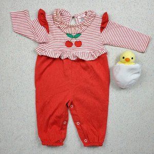 Vintage Healthtex Cherry Bodysuit 9 months